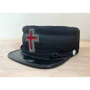 Antique Freemason Knights Templar Men's Hat by M.C. Lilley & Co. Military Cap - Picture 1 of 10