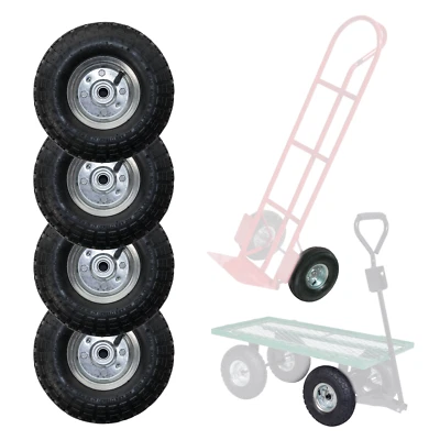 KCT 10" INCH WHEEL PNEUMATIC RUBBER TYRE FOR TROLLEY CART SACK BARROW TRAILER TRUCK