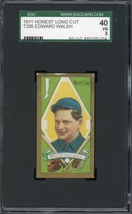 1911 T205 Gold Border Tobacco Ed Walsh SGC 3 *d2
