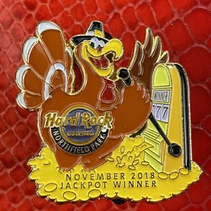 NORTHFIELD PARK USA🎸HARD ROCK ROCKSINO® PIN🎸2018 Jackpot WINNER 777 NOVEMBER🎗 - Picture 1 of 4