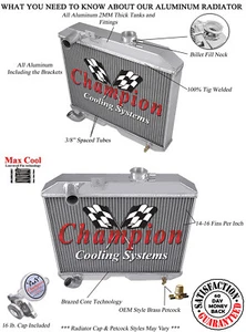 Eagle Champion 3 Row All Aluminum Radiator for 1941 - 1952 Ford GPW #CC5241 - Bild 1 von 7