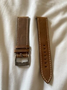 Original-Zubehör-Hersteller Alpina 22 mm Lederband Band Karamell Wildleder SS Schnalle Neu - Bild 1 von 7