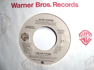 ALICE COOPER * 45 * I Am The Future * 1982 * UNPLAYED ! Stereo MONO DJ PROMO WB - Picture 1 of 1