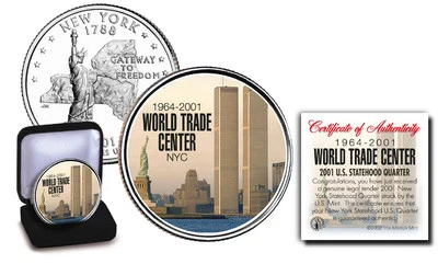WTC 9/11 NY U.S. MINT STATE QUARTER * ORIGINAL COIN FROM 2001 * with BOX  $12.95 - Image 1 of 2