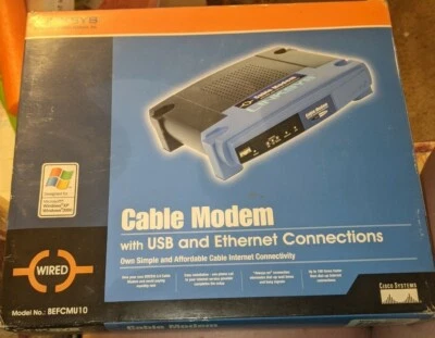 NEW Linksys BEFCMU10 USB Etherfast Cable Modem 42.88 mbps FREE SHIPPING - Image 1 of 4