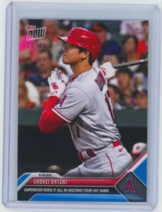 2023 Topps Now Shohei Ohtani /49 Blue Variation #294 Four Hit Game - Bild 1 von 2
