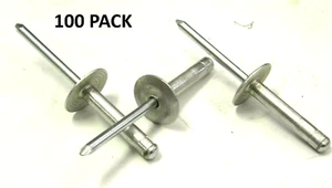 Pop Rivets 3/16" x (1/2"- 3/4" GRIP) Aluminum Body Steel Mandrel Dome Head Blind - Picture 1 of 4