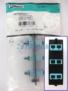 Panduit FAP3WAQDSCZ panel de fibra 3 adaptadores multimodo dúplex dúplex Aqua ~STSI - Imagen 1 de 4