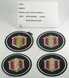 1974-1976 Chevrolet Malibu Monte Carlo NOS wheel cover inserts 345915 - Picture 1 of 2