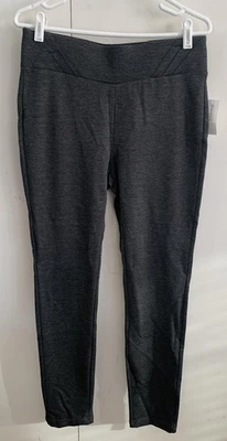 Roz & Ali Leggings Womens Medium Charcoal Gray Stretch Pull On Dressbarn NWT - Image 1 of 4