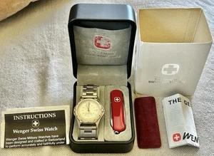 WENGER Military Swiss Army Watch + Pocket Knife Gift Set - VG - Picture 1 of 7
