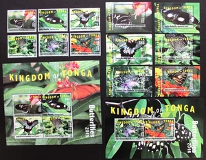 Tonga 2015/2016 Mi. 2044-49, Bl. 89-96 ** MNH Schmetterlinge Butterflies 1175 € - Bild 1 von 1