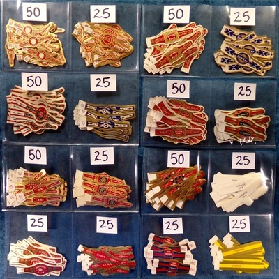 550 BANDAS DE CIGARROS: Lote Mixto de Colección en Todo el Mundo Conjunto a Granel Etiqueta de Puros Anillo Banda Envolvente Foto 1 de 4