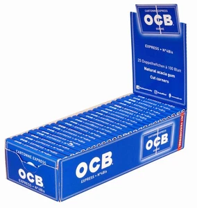 OCB Blau No.4 Gummizug Zigarettenpapier (2 Boxen á 25 Hefte = 5000 Blatt) - Bild 1 von 6