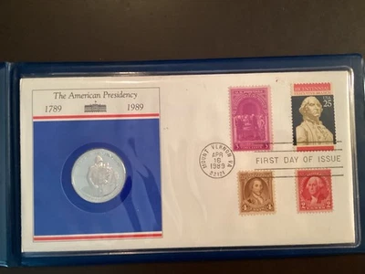 250 anniversary of George Washington silver half & 4 stamps**see description ** - Image 1 of 4