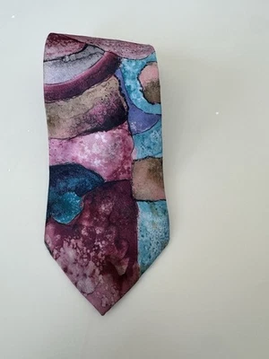 Corbata Hardy Amies London para hombre retro patrón abstracto Foto 1 de 4