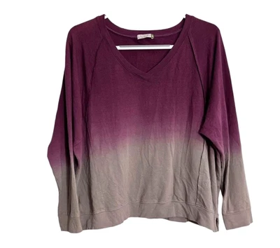 Chalet Et Ceci Mujer Talla M Ombre Cuello en V Sudadera Top Cáñamo Algodón Informal Foto 1 de 4