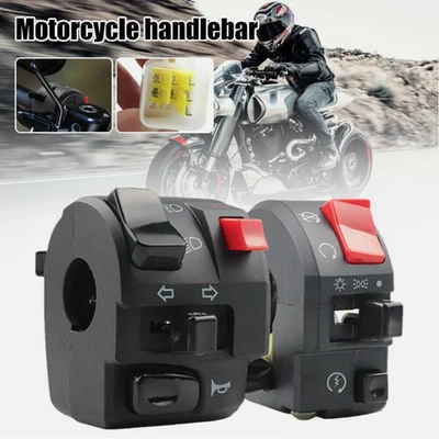 22mm 7/8" ATV Motorcycle Handlebar Left Right Control Signal Fog Light Switches - Image 1 of 4