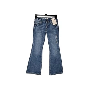 SO Girls Mid Rise Flare Blue Denim Jeans Nwt Size 8 - Picture 1 of 5