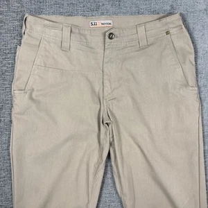 5.11 Tactical Chino Pants Mens 33x30* (32x30) Beige Tan Flat Front Pockets - Picture 1 of 8