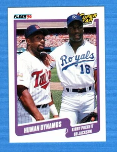 1990 Fleer #635 Kirby Puckett/Bo Jackson Twins/Royals - Picture 1 of 1