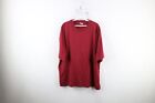 Vintage 90er Streetwear Herren 2XL verblasst leer schweres T-Shirt rot Baumwollmischung