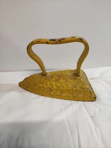 ANTICO FERRO DA STIRO TUTTO GHISA Verniciato Vintage  - Imagen 1 de 7
