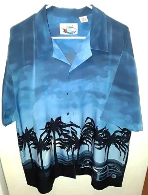 Men's XL Ocean Current SS Button Down Hawaiian Camp Shirt Tropical - Image 1 of 4