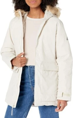 Adidas Utilitas Parka con Capucha Para Mujer XS CHAQUETA HG8716 ALÚMINA BLANCO ROTO INVIERNO Foto 1 de 4