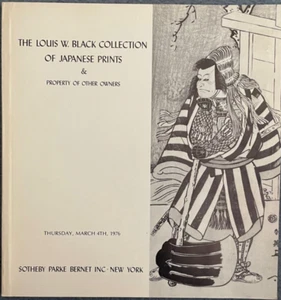 SOTHEBY PB JAPANESE PRINTS LOUIS BLACK COLLECTION Auction Catalog 1976 - Imagen 1 de 1