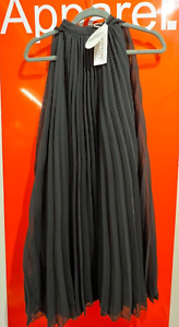 Boohoo Occassion Pleated Cape Swing Dress, Black, Size 10, New With Tag, B29,