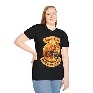 Motorrad Unisex Softstyle T-Shirt Sonnenblume Biker Fahrradclub Reise Radfahren - Bild 1 von 6