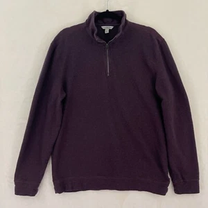 Calvin Klein Jeans Purple Quarter 1/4 Zip Mock Neck Sweater Men's Size Large - Picture 1 of 10