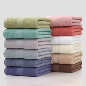 33x72cm Bath Towels Cotton for Home Hotel Spa Beach Use - Picture 1 of 1