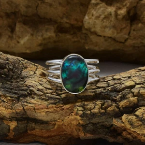 Australian Triplet Opal Gemstone 925 Sterling Silver Handmade Ring All Size - Picture 1 of 5