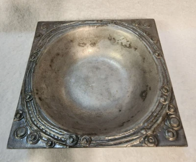 Don Drumm PL113 Original Sticker Brutalist Style Cast Aluminum Bowl Signed - Image 1 of 4