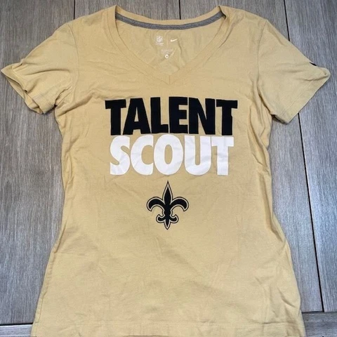 Nike New Orleans Saints Womens NFL TALENT SCOUT Short Sleeve Team Apparel Size M Cover