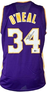 Shaquille O’Neal (Shaq) Signed Custom Purple Basketball Jersey Beckett - Picture 1 of 4