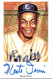 Monte Irvin Signed Ron Lewis Postcard - Picture 1 of 2