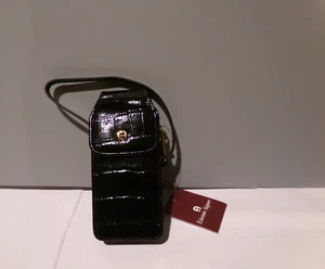 Etienne Aigner Zigaretten-/Handyetui Etui schwarz Kunstleder geprägt NEU - Bild 1 von 3