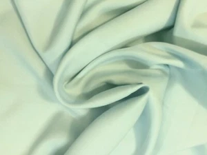 2.4 Yd Remnant-LIGHT BLUISH AQUA SEAFOAM Lt Weight SATIN Sateen CHARMEUSE Fabric - Picture 1 of 2