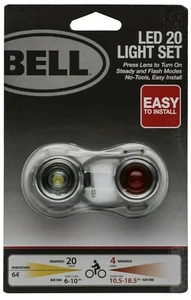 Bell LED 20 USB Recargable Bicicleta Bicicleta Juego de Luces Modo Estable/Flash Ciclismo - Imagen 1 de 2