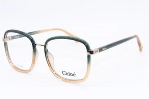 NEW CHLOE CH0034O 012 CLEAR GREEN GOLD FADE AUTHENTIC FRAMES EYEGLASSES 50-18 - Picture 1 of 3