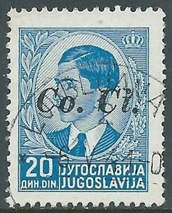 1941 LUBIANA USATO SOPRASTAMPATO CO.CI. 20 D - RA18-3 - Picture 1 of 1