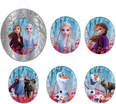 Disney Frozen 2 Glitter Wall Frame With Cutouts Decoration Kit - Pack of 7 - Ado - Image 1 of 4