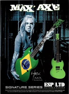 VINTAGE 2001 ESP LTD MC-500 GUITARS MAX CAVALERA OF SOULFLY PRINT AD - Picture 1 of 1