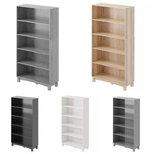5 Tier Wooden Shelves Bookcase Storage Rack Shelving Display Unit Furniture - Picture 1 of 6