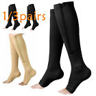 1/3 Pairs Zip Sox! Zip Up Sox Compression Socks Knee High Support Stocking Black
