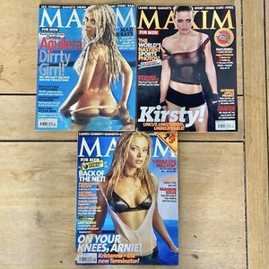MAXIM magazine 2003 Lot February Aguilera, September kristanna, December Kirsty - Picture 1 of 2