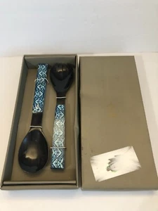 Shiraleah Bazaar Salad Servers, Blue - Bild 1 von 1